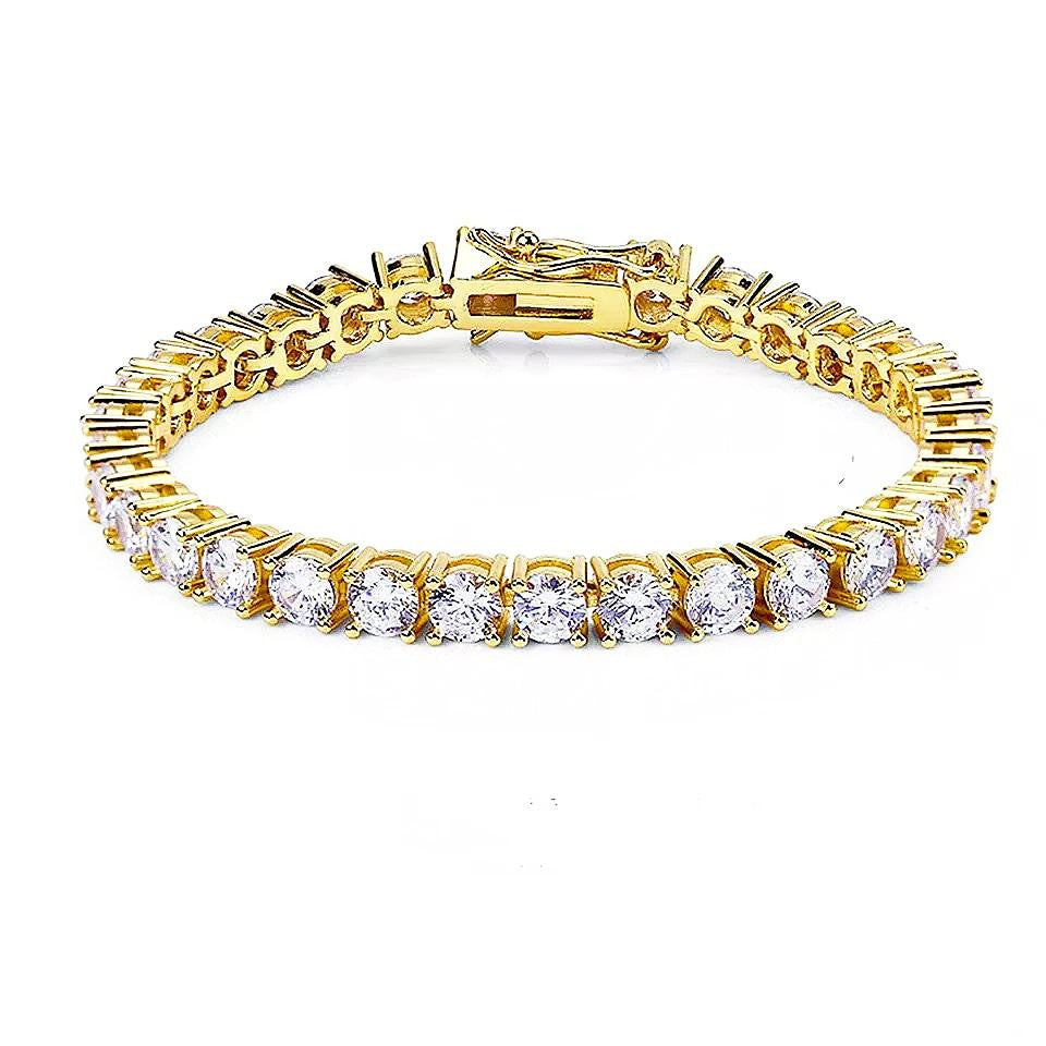 Gold Plated CZ Stone Tennis Bracelet